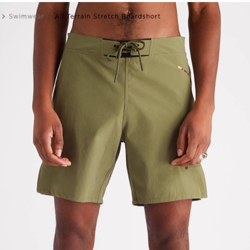 Brand New Saturdays NYC All Terrain Stretch Boardshort Olive